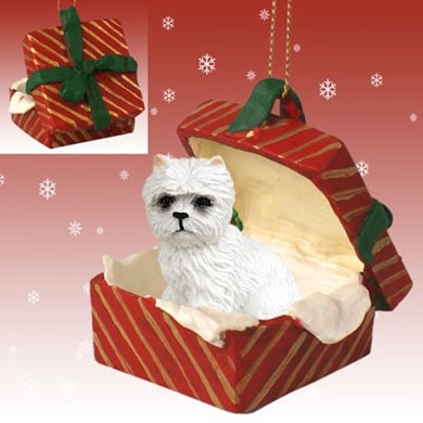 Raining Cats and Dogs | West Highland Terrier Gift Box Christmas Ornament