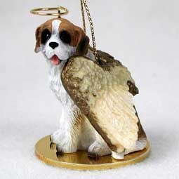 Raining Cats and Dogs | Saint Bernard Dog Angel Ornament