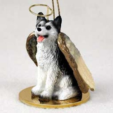 Raining Cats and Dogs | Siberian Husky Dog Angel Ornament