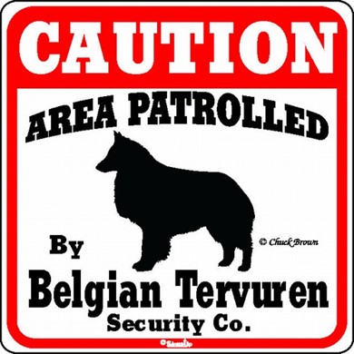 Raining Cats and Dogs | Belgian Tervuren Caution Sign, the Perfect Dog Warning Sign