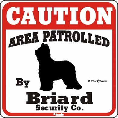Raining Cats and Dogs | Briard Caution Sign, the Perfect Dog Warning Sign