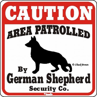 Raining Cats and Dogs | German Shepherd Caution Sign, the Perfect Dog Warning Sign