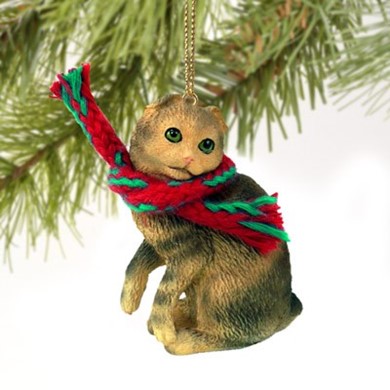 Raining Cats and Dogs | Scottish Fold Cat Christmas Ornament
