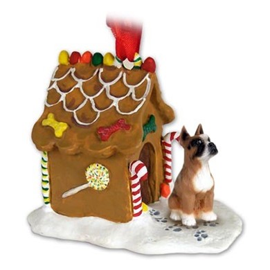 Raining Cats and Dogs | Boxer Gingerbread Christmas Ornament
