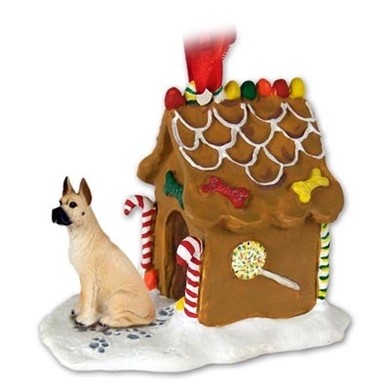 Raining Cats and Dogs | Great Dane Gingerbread Christmas Ornament