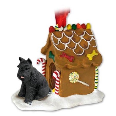 Raining Cats and Dogs | Schnauzer Gingerbread Christmas Ornament