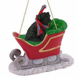 Raining Cats and Dogs | Shar Pei Sleigh Christmas Ornament