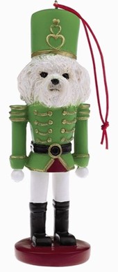 Raining Cats and Dogs | Bichon Frise Nutcracker Christmas Ornament