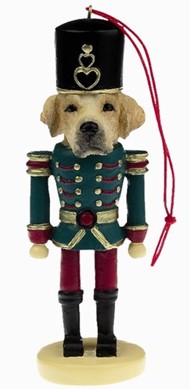 Raining Cats and Dogs | Labrador Retriever Yellow Nutcracker Christmas Ornament