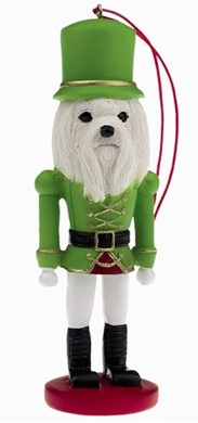 Raining Cats and Dogs | Maltese Nutcracker Dog Christmas Ornament
