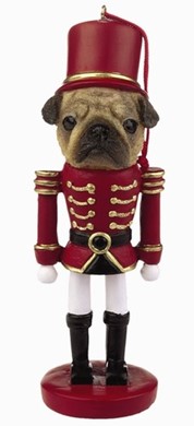 Raining Cats and Dogs | Pug Fawn Nutcracker Dog Christmas Ornament