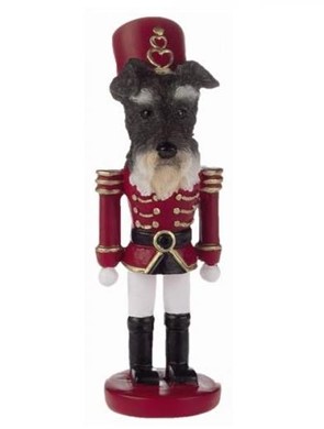 Raining Cats and Dogs | Schnauzer Uncropped Nutcracker Dog Christmas Ornament