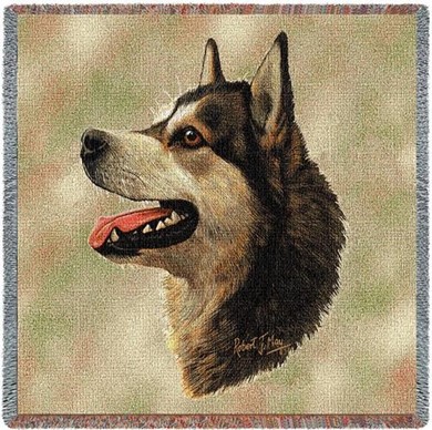Raining Cats and Dogs |  Alaskan Malamute Throw, Dog Breed Decor Made in the USA