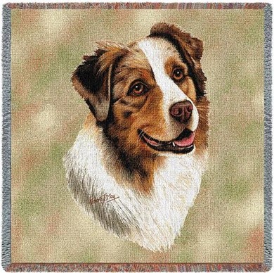 Raining Cats and Dogs | Australian Shepherd Throw, Dog Breed Decor Made in the USA