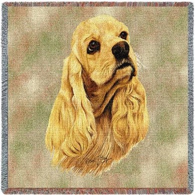 Raining Cats and Dogs | Buff Cocker Spaniel Throw