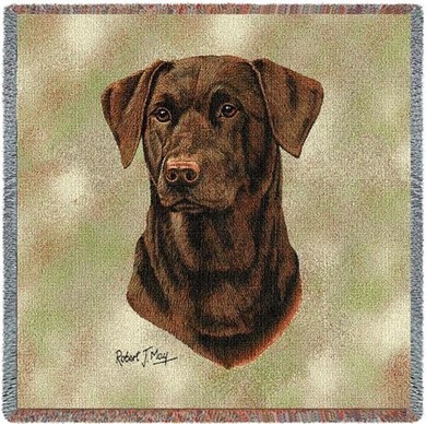 Raining Cats and Dogs | Chocolate Lab Throw