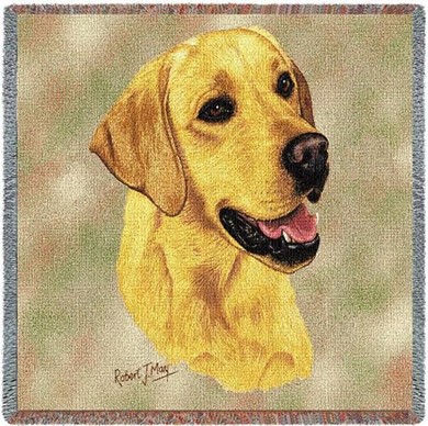 Raining Cats and Dogs | Yellow Lab Throw
