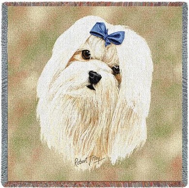 Raining Cats and Dogs | Maltese Throw