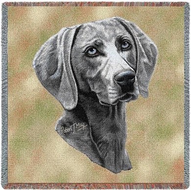 Raining Cats and Dogs |Weimaraner Throw