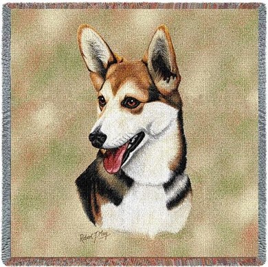 Raining Cats and Dogs |Welsh Corgi Cardigan Throw