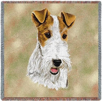 Raining Cats and Dogs |Wire Fox Terrier Throw