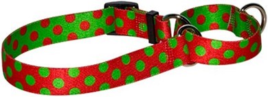 Raining Cats and Dogs | Holiday Polka Dot Martingale Collar