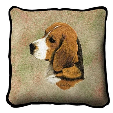 Raining Cats and Dogs | Beagle Tapestry Pillow Cover, Made in the USA
