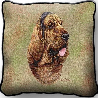 Raining Cats and Dogs | Bloodhound Tapestry Pillow Cover, Made in the USA