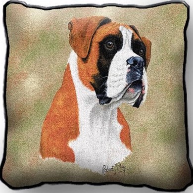 Raining Cats and Dogs | Boxer-Uncropped Tapestry Pillow Cover, Made in the USA