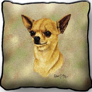 Raining Cats and Dogs | Chihuahua Tapestry Pillow, Made in the USA