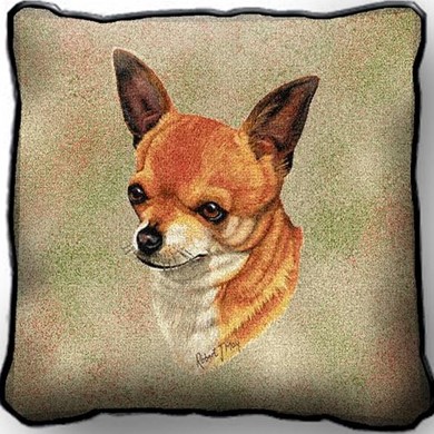 Raining Cats and Dogs | Chihuahua Tapestry Pillow Cover, Made in the USA