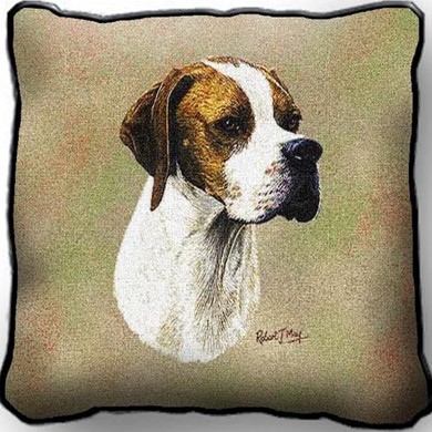 Raining Cats and Dogs | English Pointer Tapestry Pillow, Made in the USA