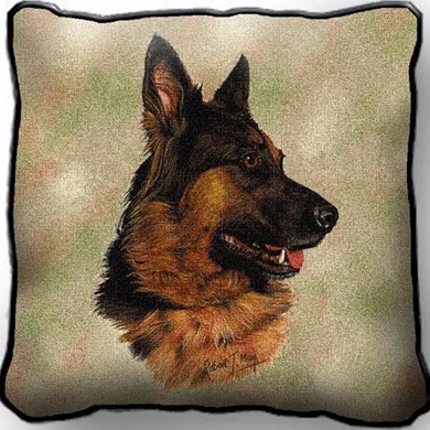 Raining Cats and Dogs | German Shepherd Pillow, Made in the USA