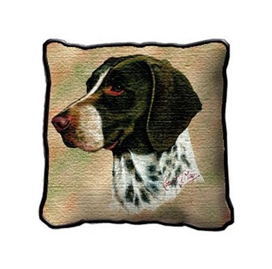 Raining Cats and Dogs | German Shorthaired Pointer Tapestry Pillow, Made in the USA