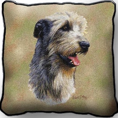 Raining Cats and Dogs | Irish Wolfhound Tapestry Pillow, Made in the USA