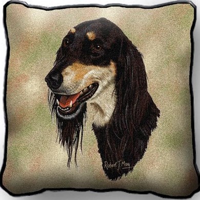 Raining Cats and Dogs | Saluki Tapestry Pillow, Made in the USA