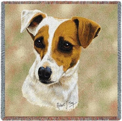 Raining Cats and Dogs | Jack Russell Tapestry Throw, Made in the USA