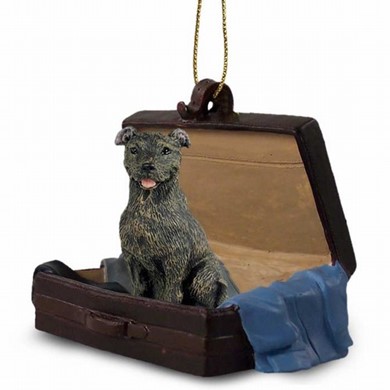Raining Cats and Dogs | Staffordshire Bull Terrier Traveling Companion Ornament