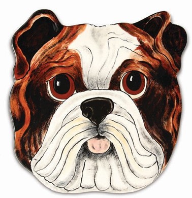 Raining Cats and Dogs | Bulldog Decorator Plate