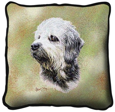 Raining Cats and Dogs | Dandie Dinmont Tapestry Pillow Cover, Made in the USA