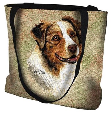 Raining Cats and Dogs | Australian Shepherd Tapestry Tote bag