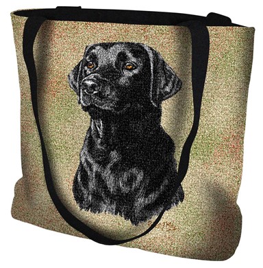 Raining Cats and Dogs | Black Lab Tapestry Tote Bag