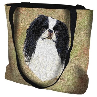 Raining Cats and Dogs | Japanese Chin Tapestry Tote Bag