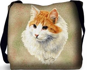 Raining Cats and Dogs |  Red and White Cat Tote Bag