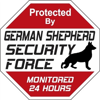 Raining Cats and Dogs | German Shepherd Security Force Sign