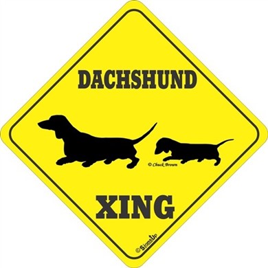 Raining Cats and Dogs | Dachshund Crossing Sign