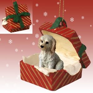 Raining Cats and Dogs | Labradoodle Gift Box Christmas Ornament