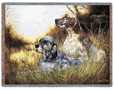 Raining Cats and Dogs | English Setter Throw Blanket, Made in the USA