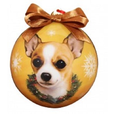 Raining Cats and Dogs | Chihuahua Ball Christmas Ornament
