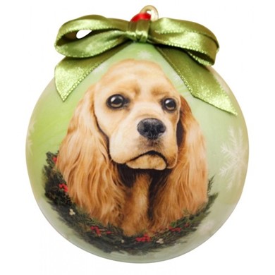 Raining Cats and Dogs | Cocker Spaniel Ball Dog Christmas Ornament